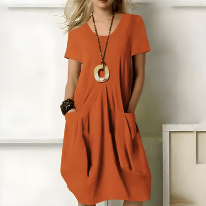 Céline™ — Flowing dress, elegant, tummy-flattering